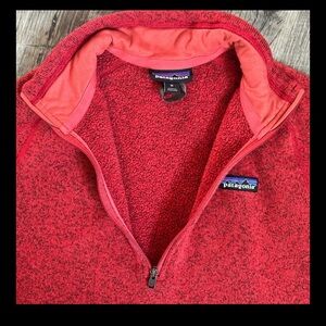 Patagonia Better Sweater 1/4 Zip Fleece Pullover – Red Outdoor Hiking Layer